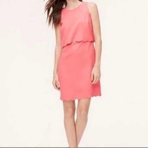 LOFT Scalloped Dress
